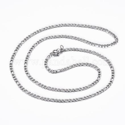 Не тускнеющие ожерелья из нержавеющей стали 304 Figaro NJEW-H445-01P-1