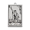 Non-Tarnish 201 Stainless Steel Pendants, Laser Engraved Pattern, Tarot Card Pendants, The Magician I, 40x24x1mm, Hole: 2mm