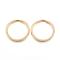 Ion Plating(IP) 304 Stainless Steel Split Key Rings, Keychain Clasp Findings, Real 18K Gold Plated, 25x2mm, Inner Diameter: 21mm