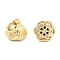 Rack Plating Brass Micro Pave Cubic Zirconia Pendants, Long-Lasting Plated, Lead Free & Cadmium Free, Shell Shape, Golden, 7.5x8mm, Hole: 3mm