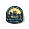 Cat with Word Alloy Brooch for Backpack Clothes, Gold, 30x28.5x1.7mm, Pin: 1.2mm