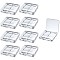 9 Pcs Transparent Empty Eyeshadow Palette, with 4 Grids, Eye Shadow Lipstick Organizer Pan for Cosmetic Container, Clear, 6x6x1.1cm