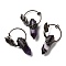 Natural Amethyst Big Pointed Pendants, Faceted Bullet & Flower Charms, with Red Copper Plated Brass Findings, Cadmium Free & Lead Free, 70.5~75x47~48x19.5~20.5mm, Hole: 6mm