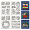 BENECREAT 4 Sheets 18PCS Stick and Stitch Embroidery Paper, Books and Flower Theme Stabilizer Water Soluble Hand Sewing for Carves, Shirts, Coats, Bags, Towels