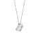 1pc Brass Chain with Alloy Letter Pendants Necklaces, Lead Free & Nickel Free & Cadmium Free, Platinum, Letter B, 17.99~18.23 inch(45.7~46.3cm), pendants: 20~22.5x13~23mm