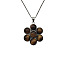 Natural Tiger Eye Flower Pendant Necklaces, 21.65 inch(55cm)