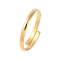 Ion Plating(IP) 304 Stainless Steel Plain Band Rings, Open Cuff Ring for Women, Real 18K Gold Plated, Inner Diameter: 18mm