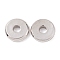 Brass Beads, Cadmium Free & Lead Free, Long-Lasting Plated, Disc, Platinum, 10x2mm, Hole: 1.6mm