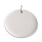 Non-Tarnish 304 Stainless Steel Pendants, Manual Polishing, Stamping Blank Tag, with Jump Rings, Flat Round, Stainless Steel Color, 25x1mm, Hole: 4mm