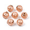 Natural White Shell Beads, with Brass Findings, Round, Dyed, Light Salmon, 10.5~11x10mm, Hole: 2mm