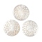 Natural White Shell Hollow Cabochons, Flower, 40x2.5mm