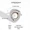 Stainless Steel Teardrop Cuff Ring for Women, with Imitation Pearl, Stainless Steel Color, 30.2x24mm