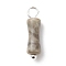 Natural Fossil Pendants, with Silver Tone Brass Findings, Bamboo-Shaped Charm, 17.5x5mm, Hole: 2.5~2.7mm