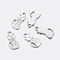Non-Tarnish 304 Stainless Steel Kitten Charms, Cat with Heart & Bowknot Shape, Stainless Steel Color, 12x6x0.8mm, Hole: 1.2mm
