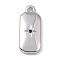Brass Micro Pave Cubic Zirconia Charms, Long-Lasting Plated, Octagon with Star, Royal Blue, 14x6x1.5mm, Hole: 1.2mm