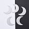 Tarnish Resistant 304 Stainless Steel Pendants, Manual Polishing, Laser Cut, Moon, Crescent, Stainless Steel Color, 33x24.5x0.8mm, Hole: 1.2mm