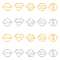 20Pcs 10 Style 304 Stainless Steel Links Connectors, Laser Cut, Flat Round with Infinity & Girl & Butterfly & Word Love, Heart with Word LoveLove, Golden & Stainless Steel Color, 2pcs/style