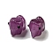 Handmade Transparent Glass Beads, Hand Drawn Beads, with Enamel, Elephant, Purple, 11x9.5x14.5mm, Hole: 1.2~1.4mm
