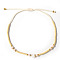 Adjustable Glass Seed Beads Braided Bead Bracelets, Shell Star Jewelry for Women, Cornsilk