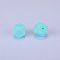 Hexagonal Silicone Focal Beads, Aquamarine, 23x17.5x23mm, Hole: 2.5mm
