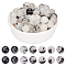 Natural Black Rutilated Quartz Beads Strands, Round, 8mm, Hole: 1mm, about 45pcs/strand, 15 inch(38.1cm), 1strand/box