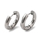 Rack Plating Brass Huggie Hoop Earrings for Women, Long-Lasting Plated, Lead Free & Cadmium Free, Platinum, 6 Gauge, 19x20x4mm