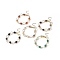 Natural Striped Agate/Banded Agate Beaded Bracelet, Glass Seed Braided Ring Bracelet for Women, Mixed Color, 7-1/8 inch(18cm)