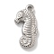 Anti-Tarnish 304 Stainless Steel Pendants, Stainless Steel Color, Sea Horse, 20.5x10x3mm, Hole: 1.8mm