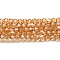 Transparent Electroplate Glass Beads Strands, Pearl Luster Plated, Faceted, Bicone, Peru, 6x6mm, Hole: 1mm, about 45~47pcs/strand, 9.65~9.84 inch(24.5~25cm)