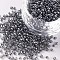 Glass Seed Beads, Trans. Colours Lustered, Round, Gray, 2mm, Hole: 1mm, 30000pcs/pound