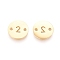 Numbers 304 Stainless Steel Links, Ion Plating (IP), for Craft Jewelry Making, Flat Round, Golden, Num.2, 10x1mm, Hole: 1.4mm