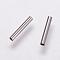 Tarnish Resistant 304 Stainless Steel Tube Beads, Stainless Steel Color, 10x1.5mm, Hole: 1mm