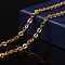 Ion Plating(IP) 304 Stainless Steel Cable Chains, Unwelded, with Spool, Golden, 4x3x0.8mm, about 32.8 Feet(10m)/roll