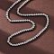 4MM Solid Round 304 Stainless Steel Beaded Necklaces, Non-Tarnish, Stainless Steel Color, 16.73 inch(42.5cm)