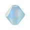 Preciosa® Crystal Beads, Czech Crystal, Bicone(451 69 302 Rondelle), 60010 20019 Aqua Bohemica AB Matt, 4mm, Hole: 0.8mm
