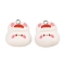 Christmas Theme Opaque Resin Pendants, with Platinum Iron Loop, Rabbit, 22x20x8mm, Hole: 2mm
