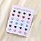 Enamel Heart Stud Earrings, 304 Stainless Steel Earrings with 316 Surgical Stainless Steel Pins for Women, Stainless Steel Color, 5.5x6x2mm, Pin: 0.8mm