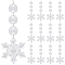 1 Box 30 Pack Clear Snowflake Ornaments Bulk Acrylic Crystal Snowflake Ornaments Hanging Snowflakes Decorations Pendants for Christmas Tree Home Hanging Decor Winter Party Holiday Supplies