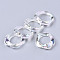 Transparent Resin Finger Rings, AB Color Plated, Clear AB, US Size 6 3/4(17.1mm)