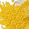 12/0 Fashion DIY Glass Loose Spacer Grade A Glass Seed Beads, Baking Paint, Round, Gold, 2x1.5mm, Hole: 0.7mm, about 3000pcs/50g