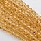 Bicone Glass Beads Strands, Faceted, Peru, 4x4mm, Hole: 1mm, about 80~85pcs/strand, 30~32cm