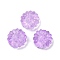 Transparent Glass Beads, Flowers, Baking Paint, Medium Orchid, 16x15.5x7.5mm, Hole: 1.2mm