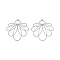 Non-Tarnish 201 Stainless Steel Pendants, Etched Metal Embellishments, Flower, Stainless Steel Color, 34x31x0.3mm, Hole: 1.5mm