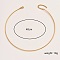 Stainless Steel Simple Thin Collar Necklace, Rigid Choker Necklaces, Golden, 15.75 inch(40cm)