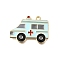 Medical Theme Alloy Enamel Pendants, Ambulance Charm, Golden, Pale Turquoise, 22.5x30.5x2mm, Hole: 1.8mm