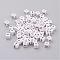 Acrylic Horizontal Hole Letter Beads, Cube, White, Letter I, Size: about 6mm wide, 6mm long, 6mm high, hole: about 3.2mm, about 2600pcs/500g