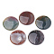 Natural Indian Agate Pendants, Flat Round, 41x7.5~8mm, Hole: 1.5mm