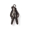 304 Stainless Steel Gesture ASL Pendants, Peace Hand Charms, Gesture for Victory, Gunmetal, 37x18x16mm, Hole: 8x5mm