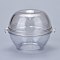 Plastic Candle Molds, for Candle Making Tools, Apple Shape, Clear, 84x73x62.5mm, Hole: 33mm, Inner Diameter: 63mm