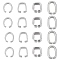 120Pcs 4 Styles 304 Stainless Steel Quick Link Connectors, Linking Rings, Stainless Steel Color, 8~11.5x7.5~9.5x2.5~3.5mm, 30pcs/style